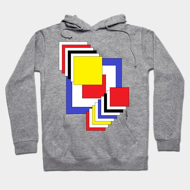 Squares Abstract Hoodie by AzureLionProductions